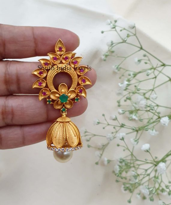 Amazing Floral Design Jhumkas - South India Jewels