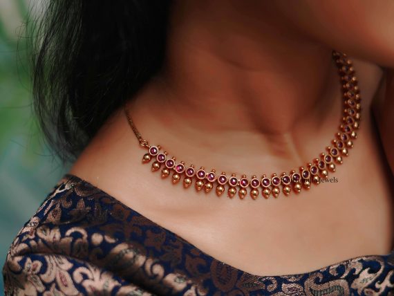 Antique Ruby Stones Design Necklace