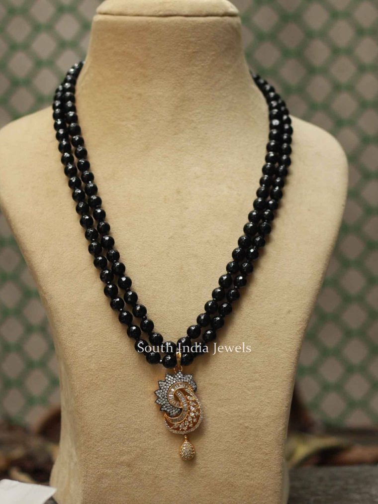 Beautiful Black Zircon Necklace