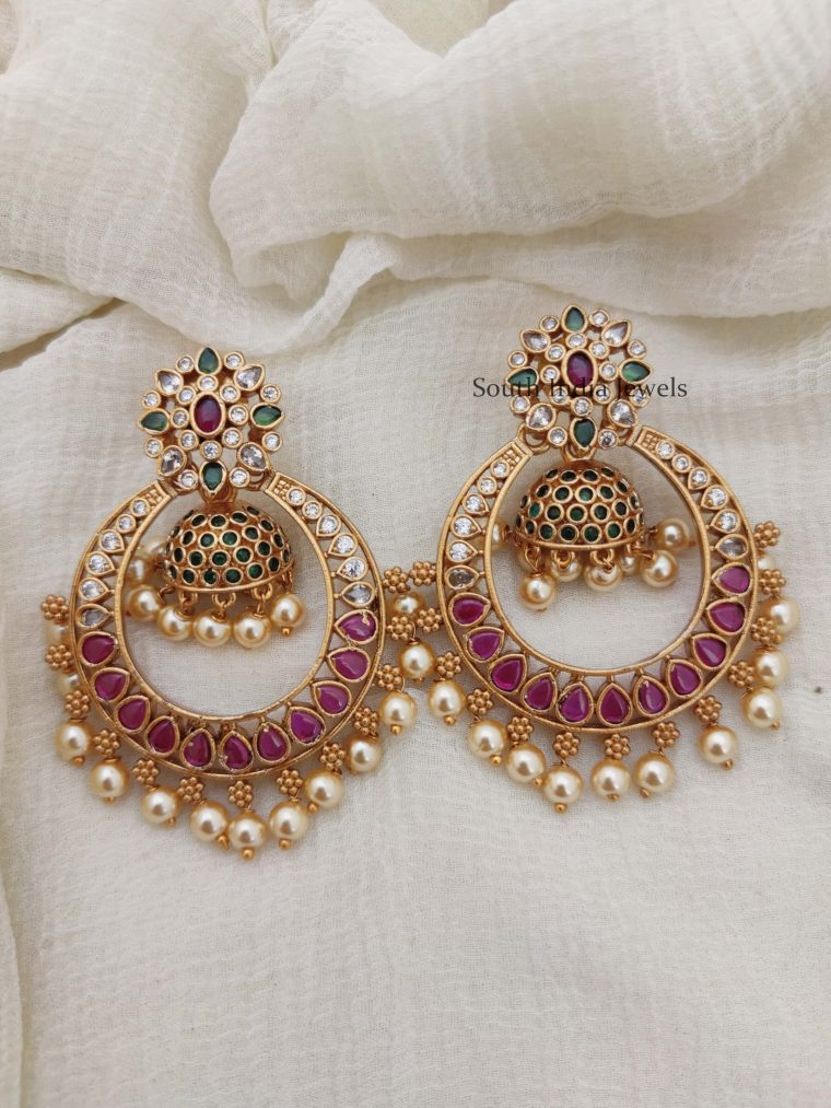 Beautiful Chandbali Jhumka Earrings