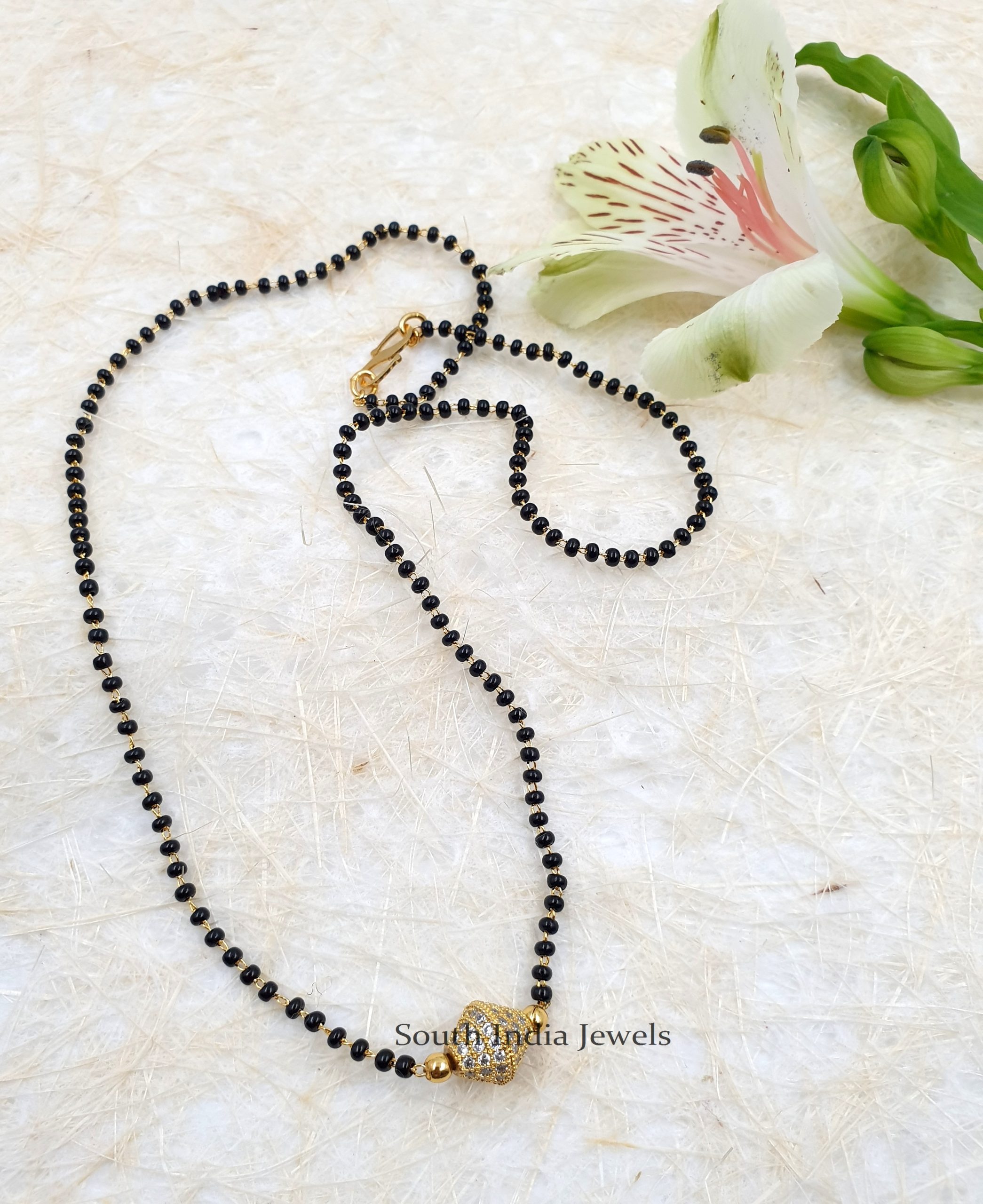 Beautiful Daily Wear Black Beads Chain