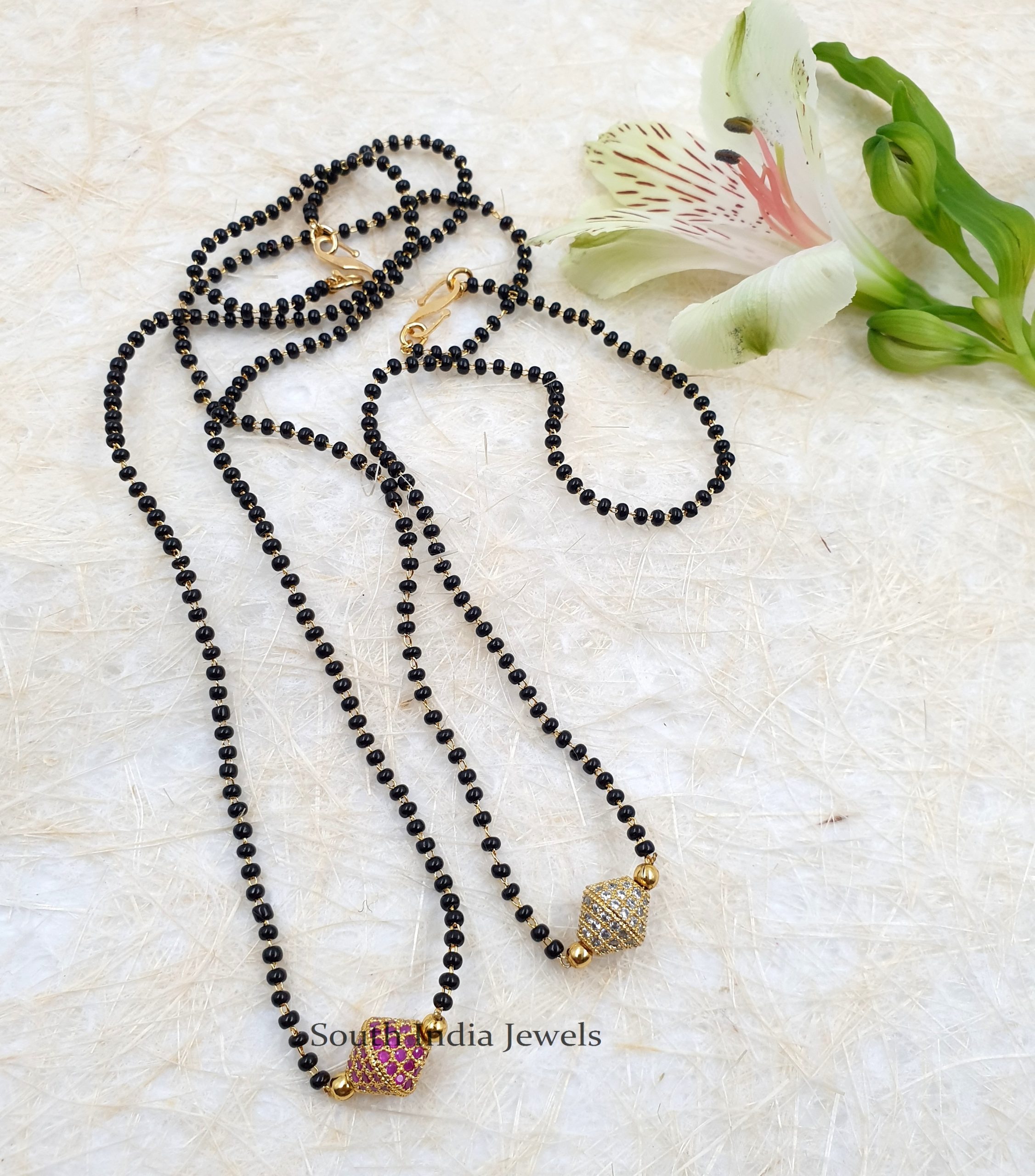 Beautiful Daily Wear Black Beads Chain