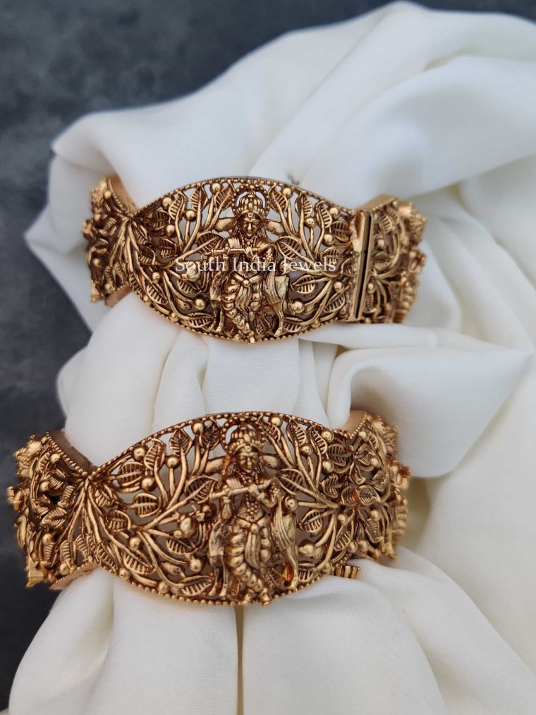Beautiful Krishna Design Openable Bangles