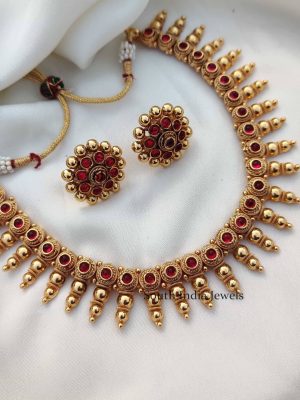 Beautiful Ruby Stone Necklace Set (2)