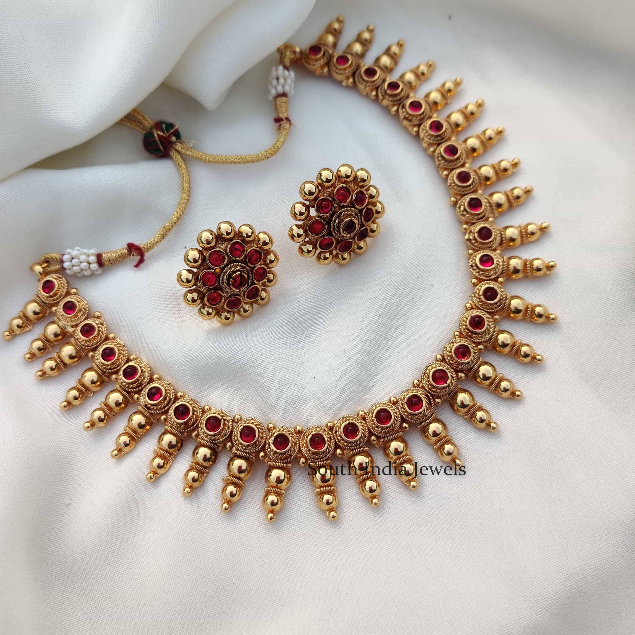 Beautiful Ruby Stone Necklace Set (2)