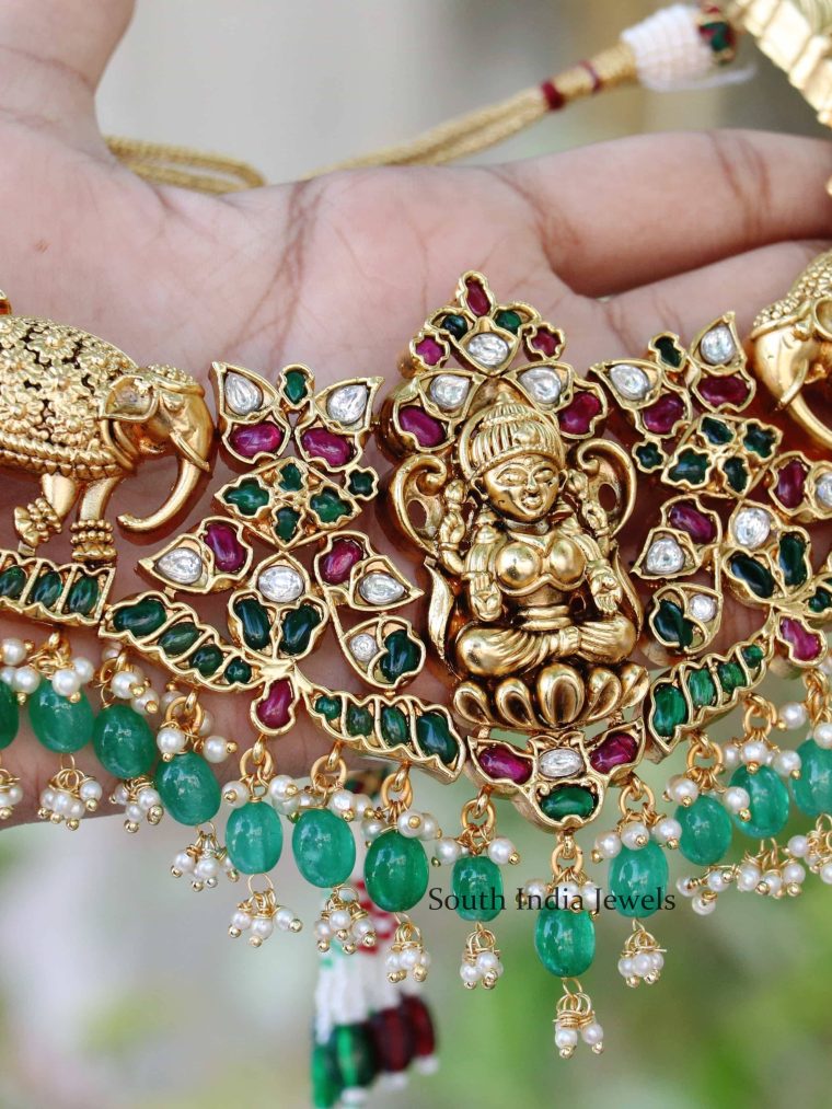 Bridal Lakshmi & Elephant Design Choker