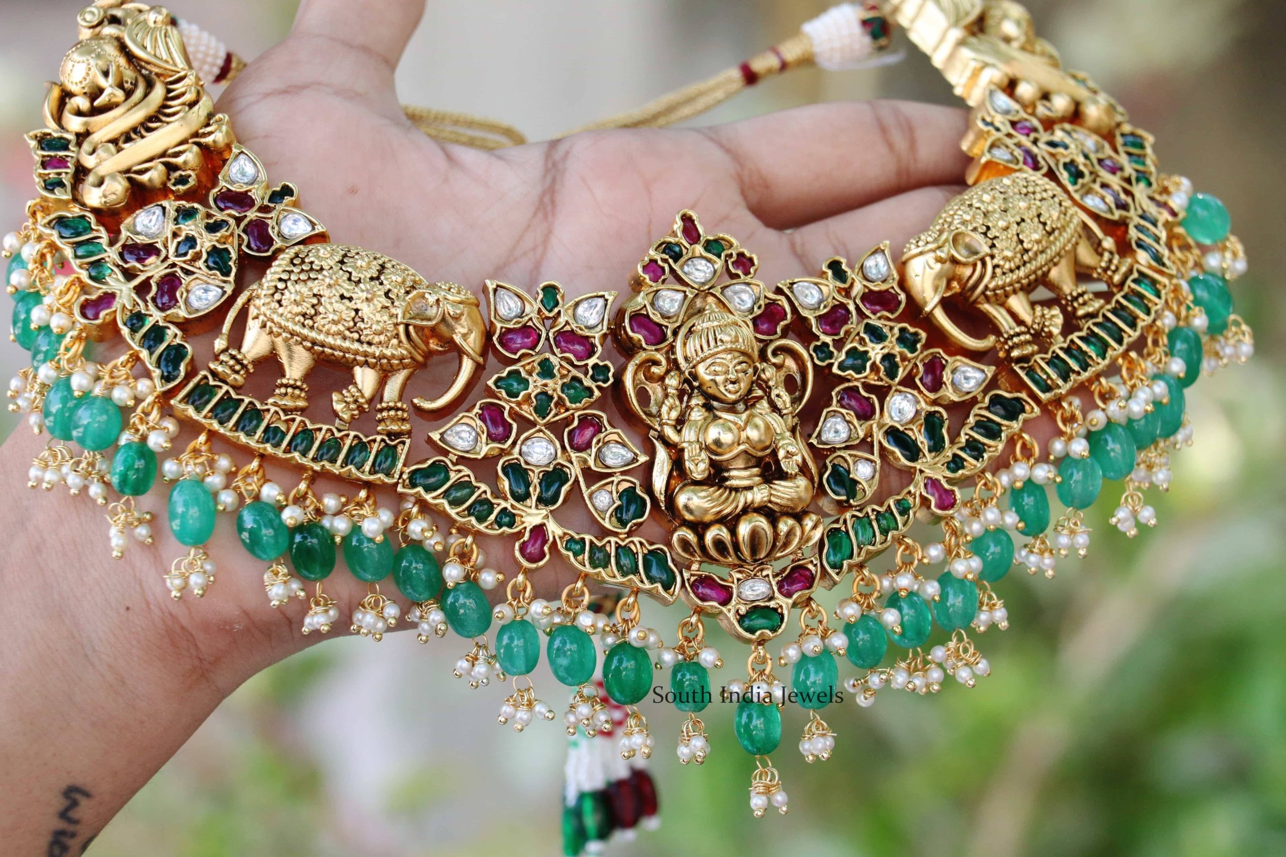 Bridal Lakshmi & Elephant Design Choker