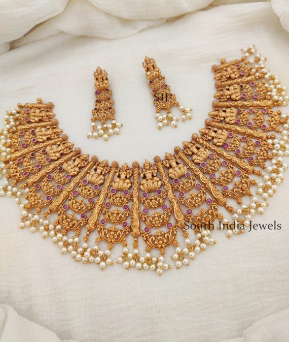 Bridal Lakshmi Kemp Pearls Necklace (2)
