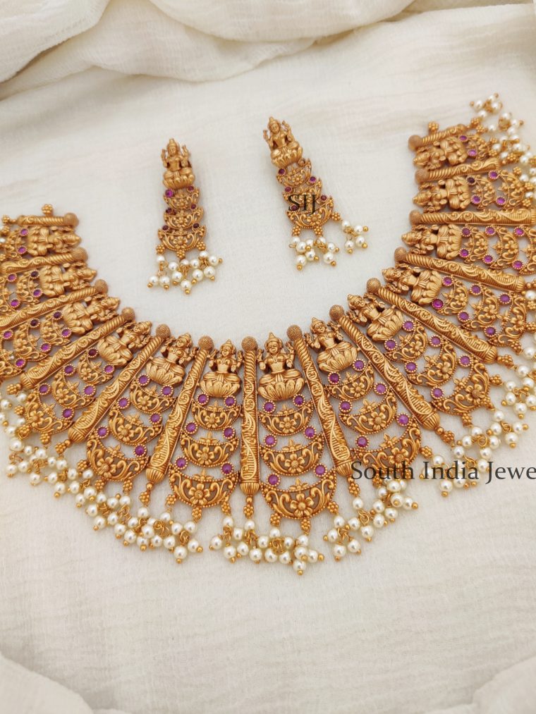 Bridal Lakshmi Kemp Pearls Necklace (2)