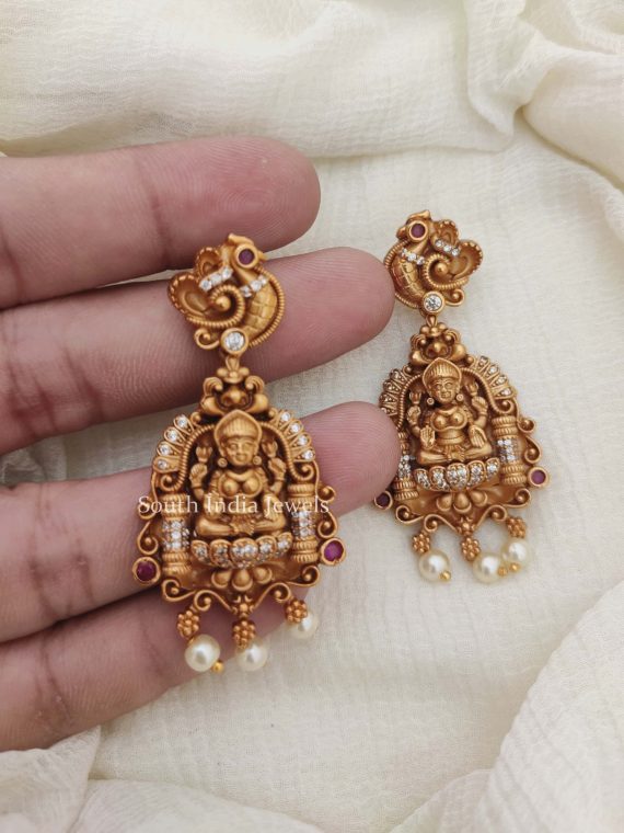 Classic Lakshmi & Peacock Design Earrings (2)
