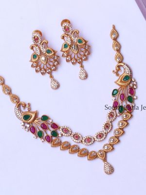 Double Peacock Multicolor Necklace
