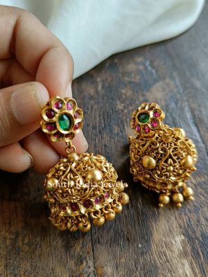 Elegant Floral Design Jhumkas