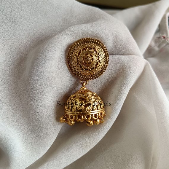 Elegant Gold Beads Jhumka