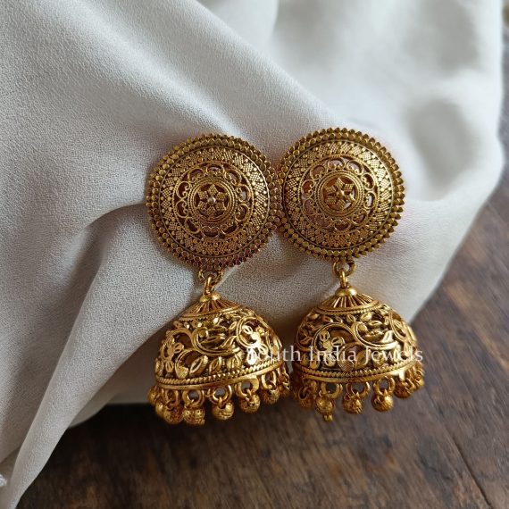 Elegant Gold Beads Jhumka
