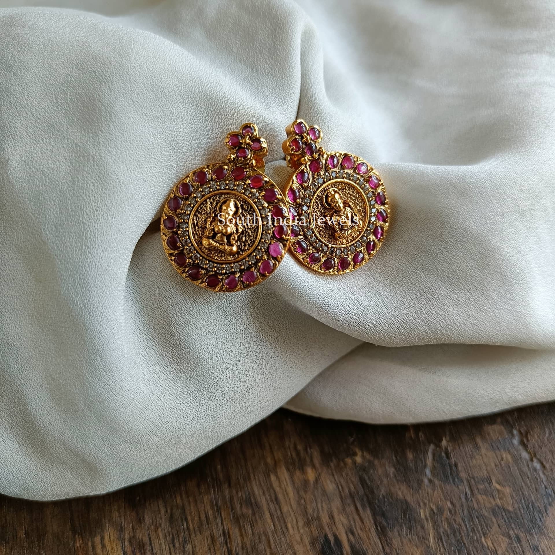Elegant Lakshmi Coin Design Earrings