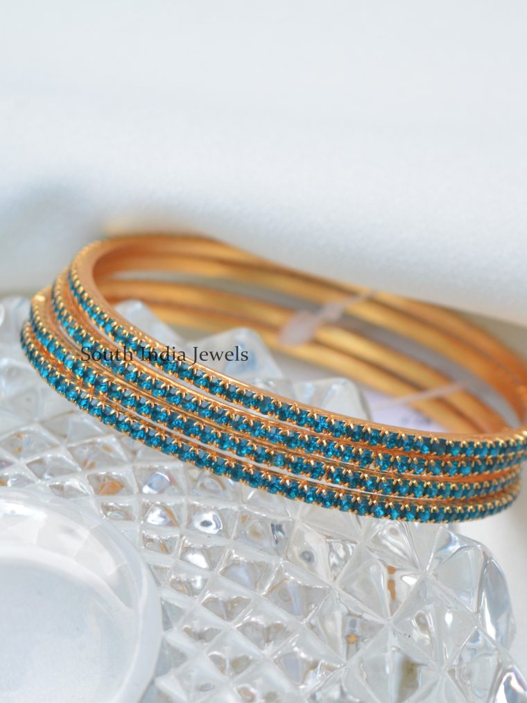 Exquisite Colorful Gold Finish Bangles