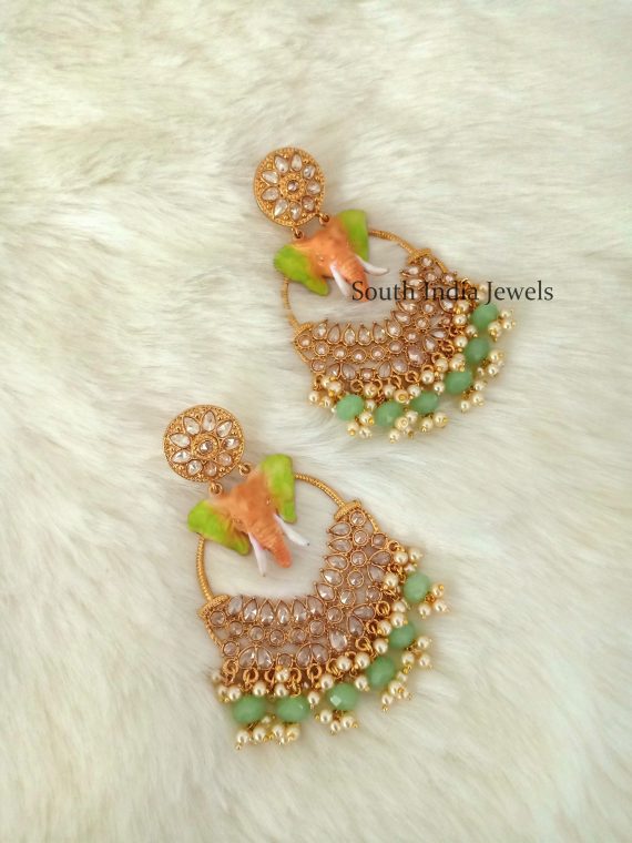 Exquisite Elephant Pearls Earrings