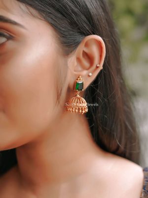 Exquisite Stones Design Jhumkas