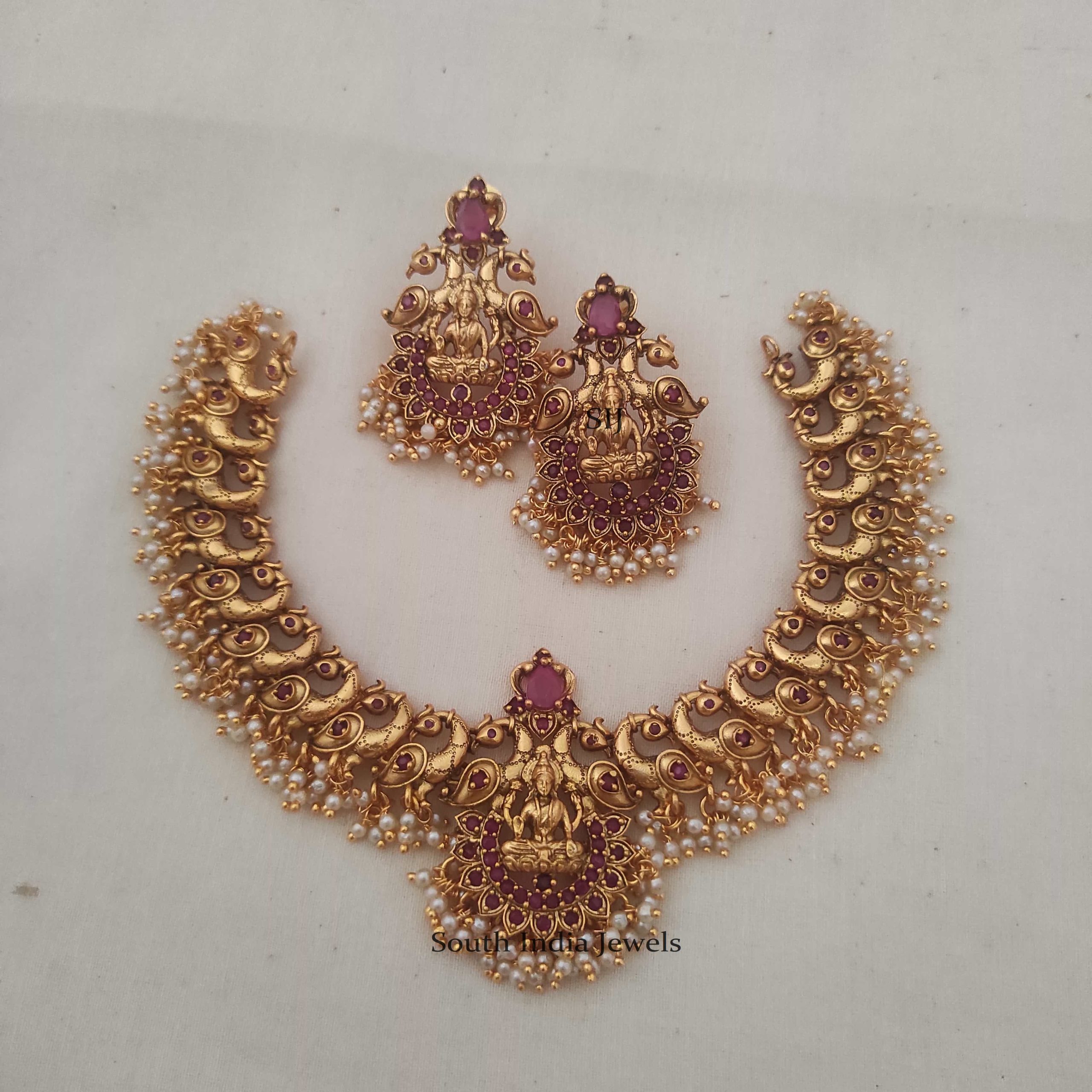 Gorgeous Lakshmi Ruby Necklace