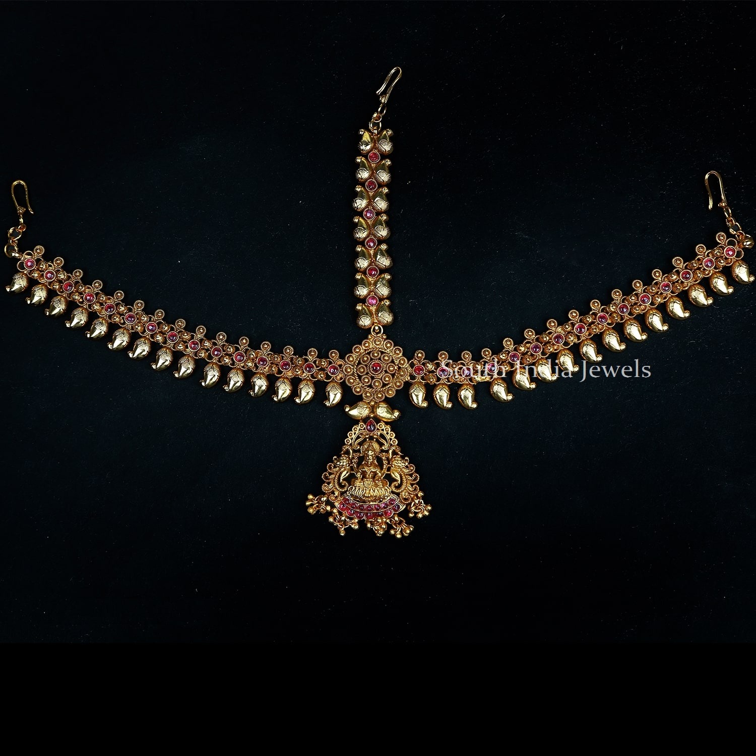 Laxshmi Beaded Maang Tikka - South India Jewels