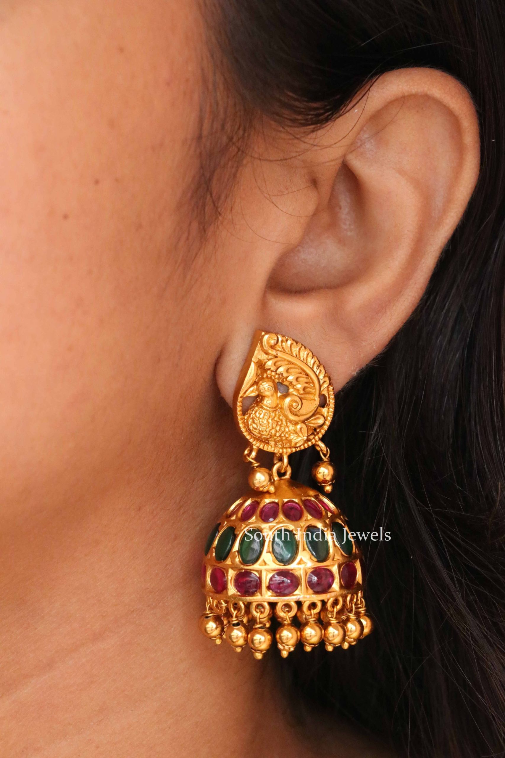 Kemp Peacock Design Jhumkas - South India Jewels
