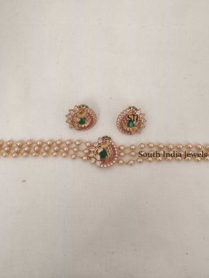 Marvelous Peacock Pearl Choker