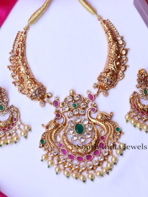 Multicolor Dual Peacock Necklace