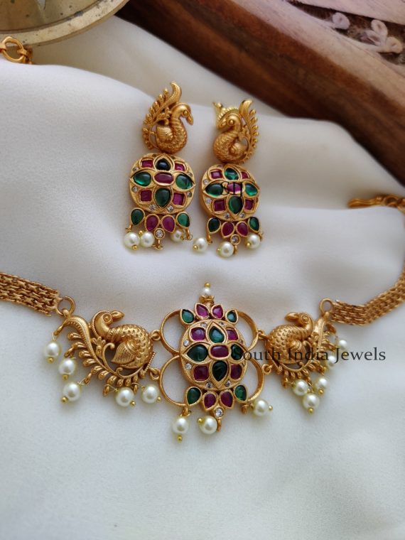Unique Design Choker Jewellery Set India - South India Jewels