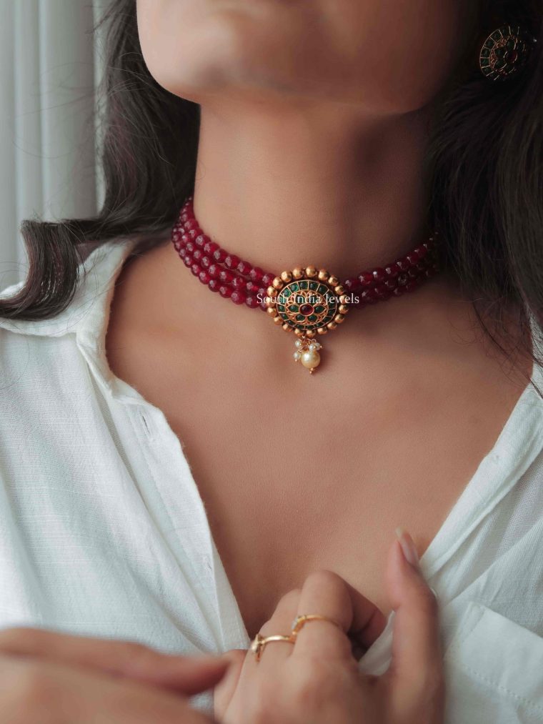 Rich Maroon Kemp Choker