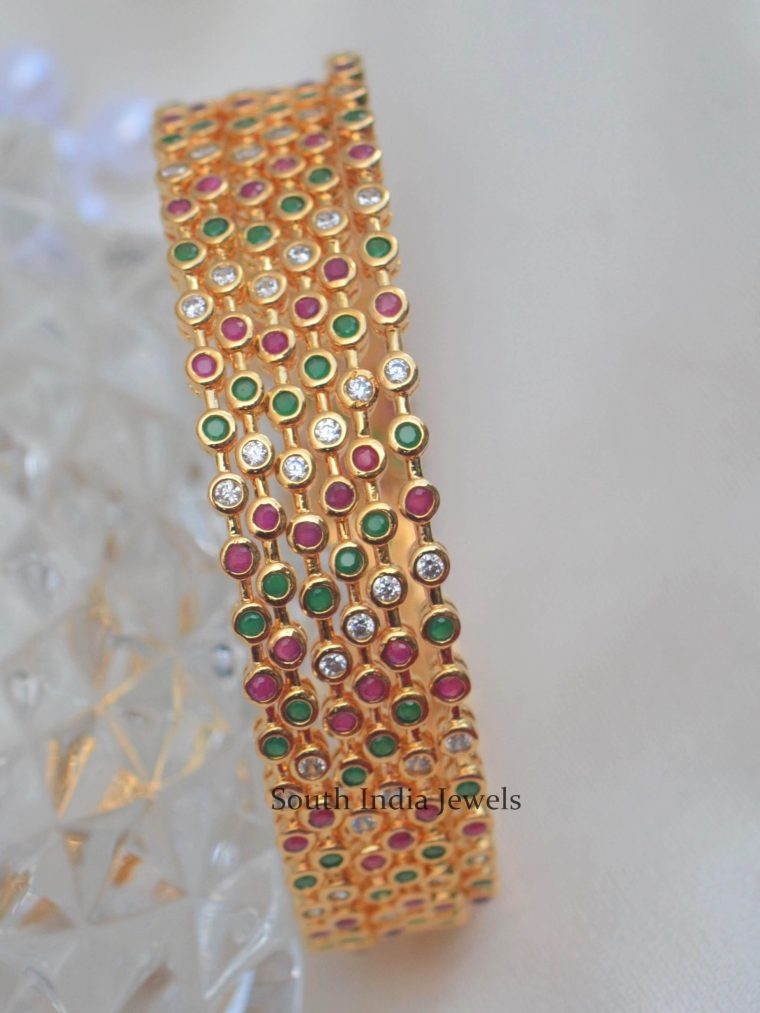 Ruby & Emerald AD Bangle Set