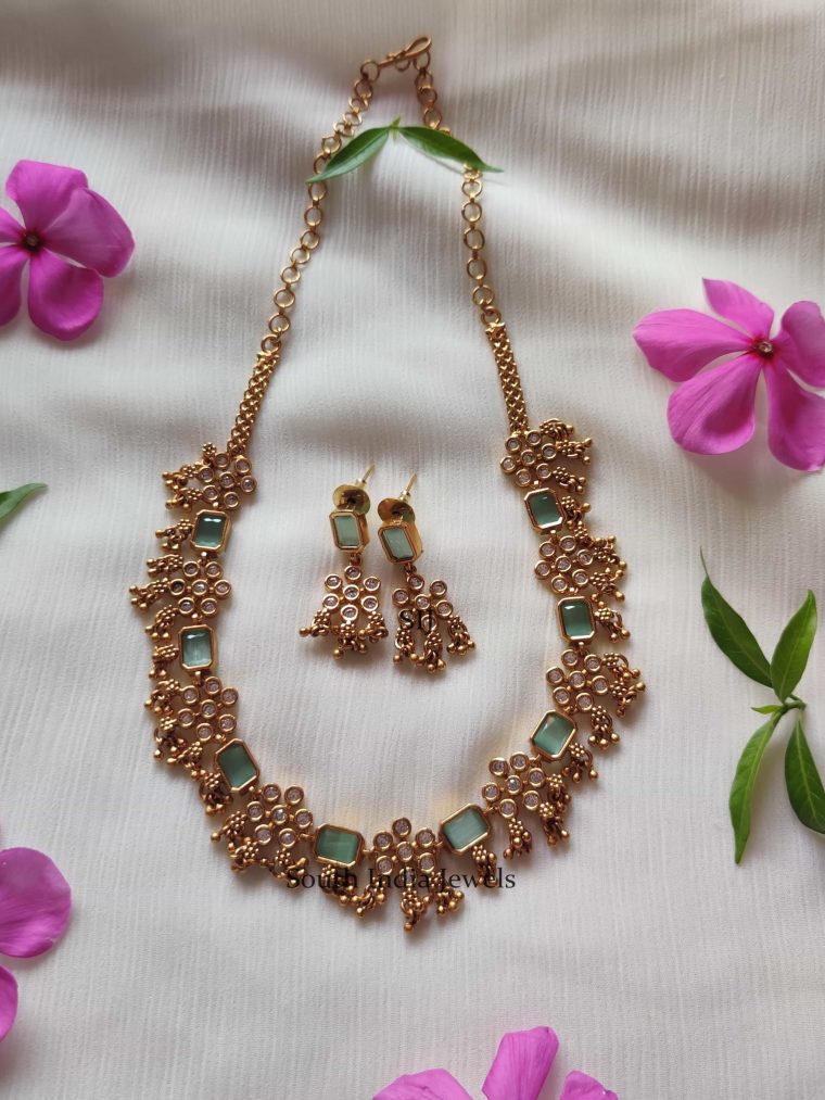 Sea Green Ghungroo Necklace