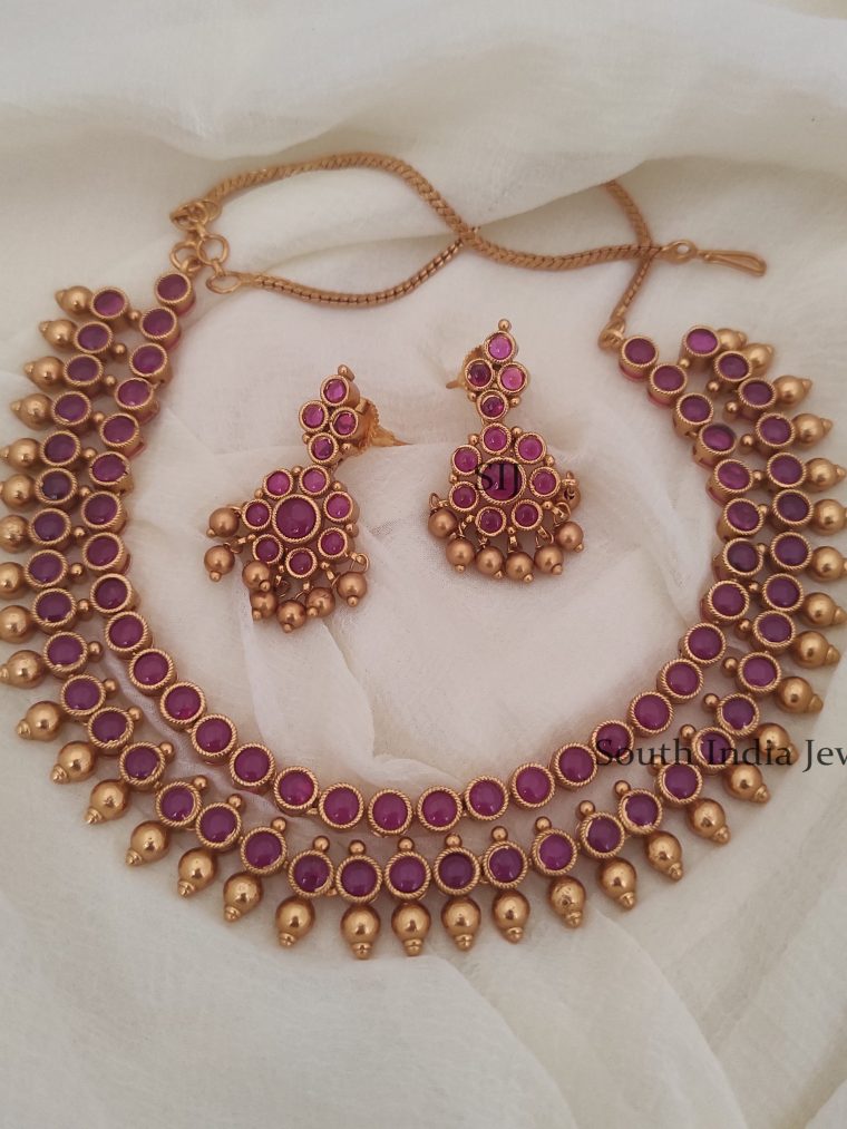 Stunning Double Layer Ruby Necklace