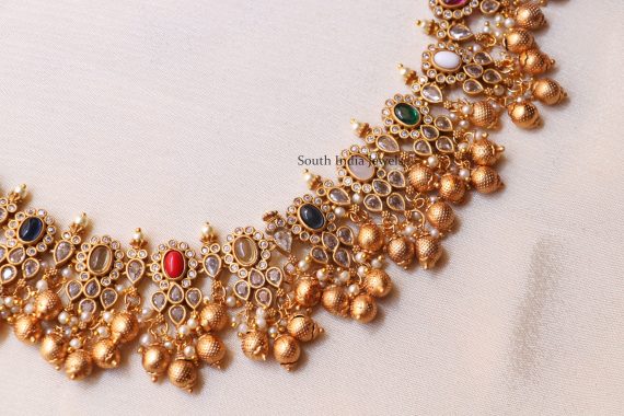 Stunning Gold Beads Necklace