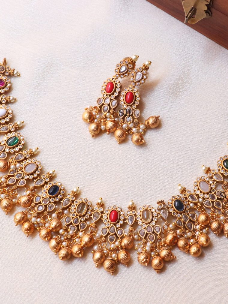 Stunning Gold Beads Necklace