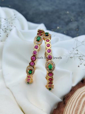 Stunning Multi Stone Bangles Set