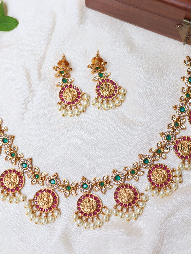 Traditional Multicolor Lakshmi Necklace