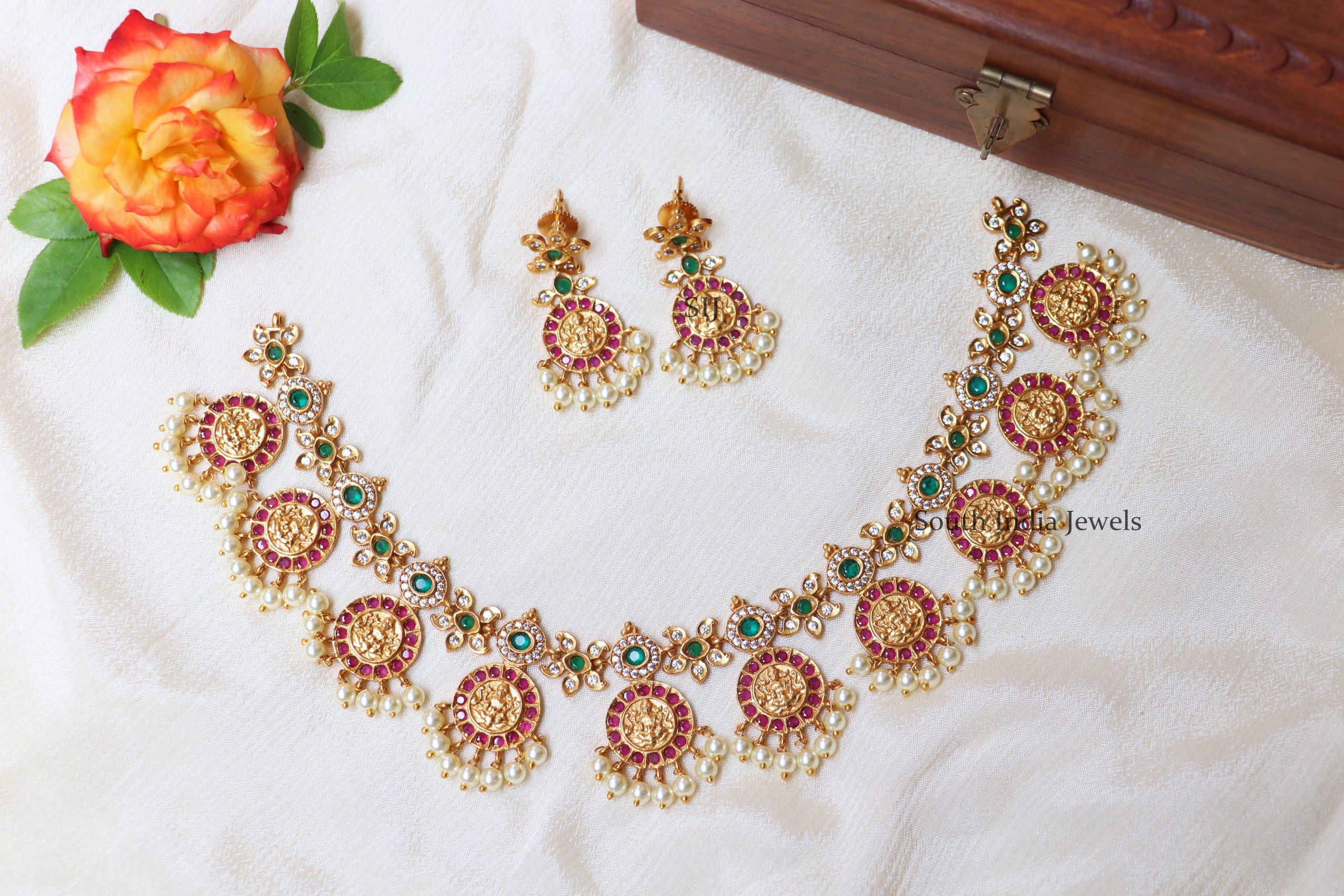 Traditional Multicolor Lakshmi Necklace