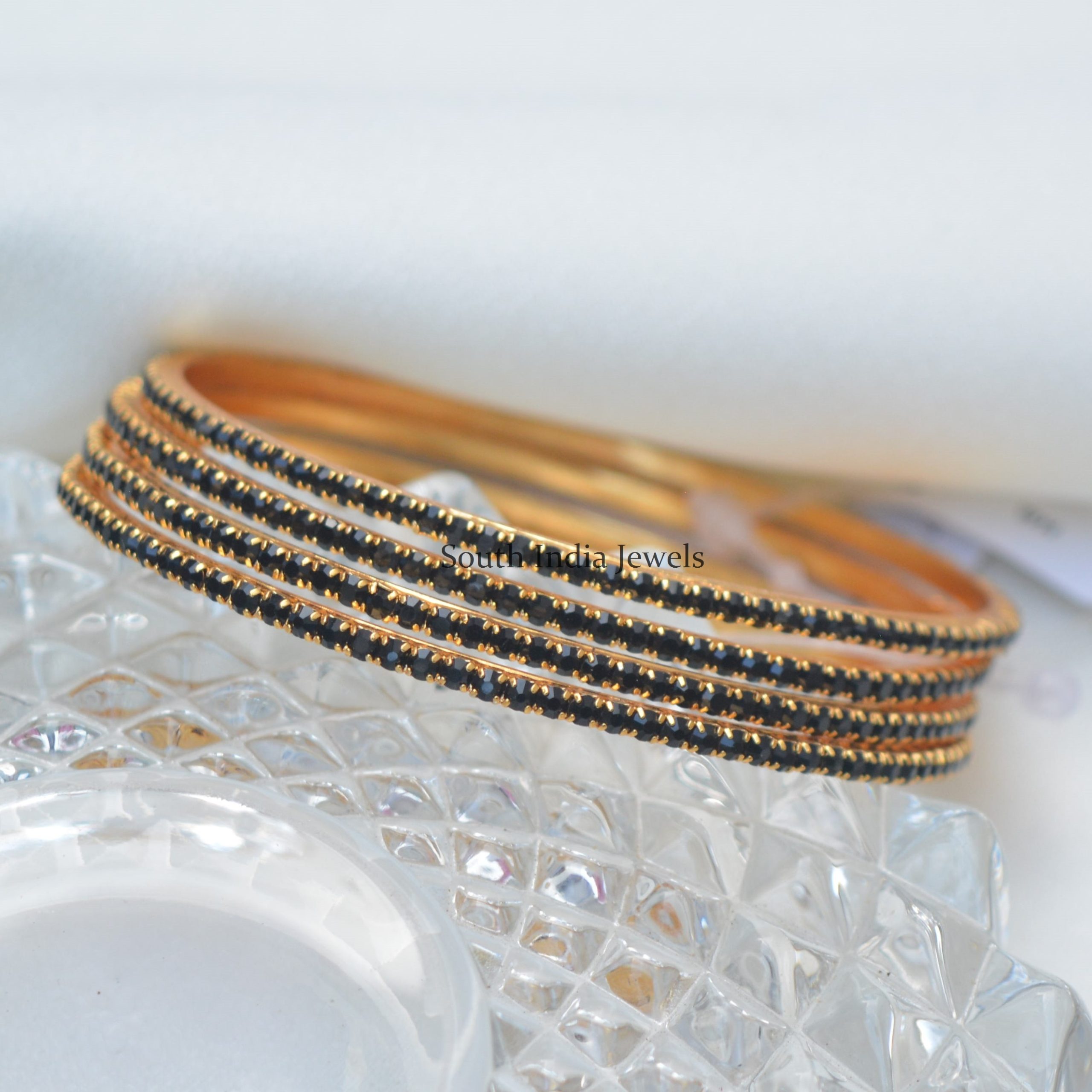 Trendy Colorful Gold Finish Bangles