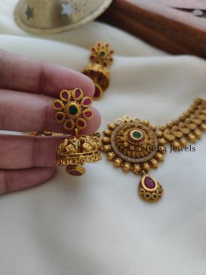 Unique Floral Design Peacock Choker