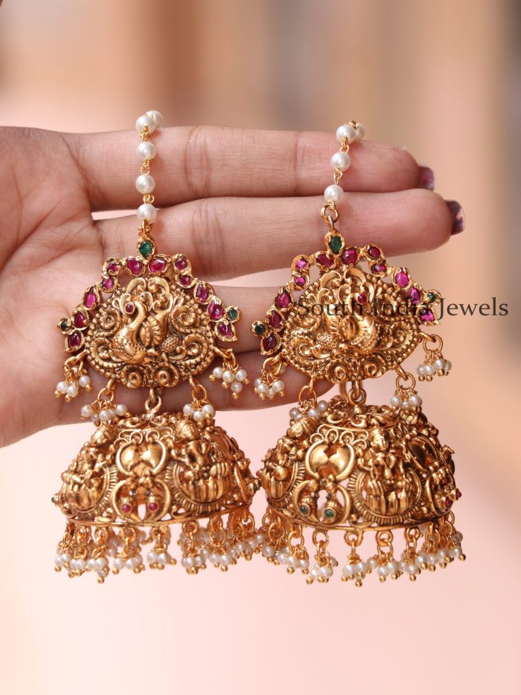 Unique Lakshmi Peacock Jhumkas (2)