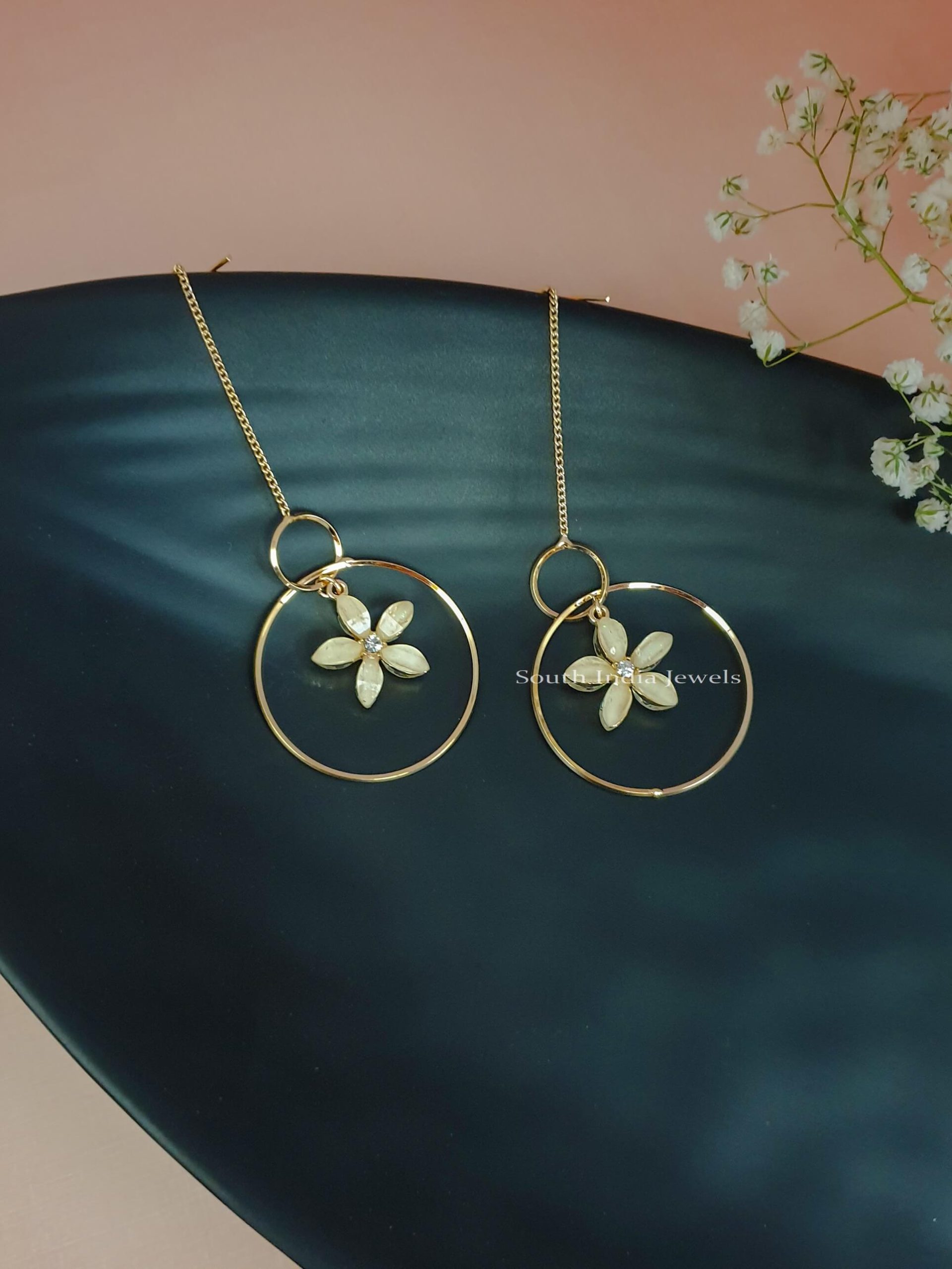 Beautiful Floral Dangler Earrings