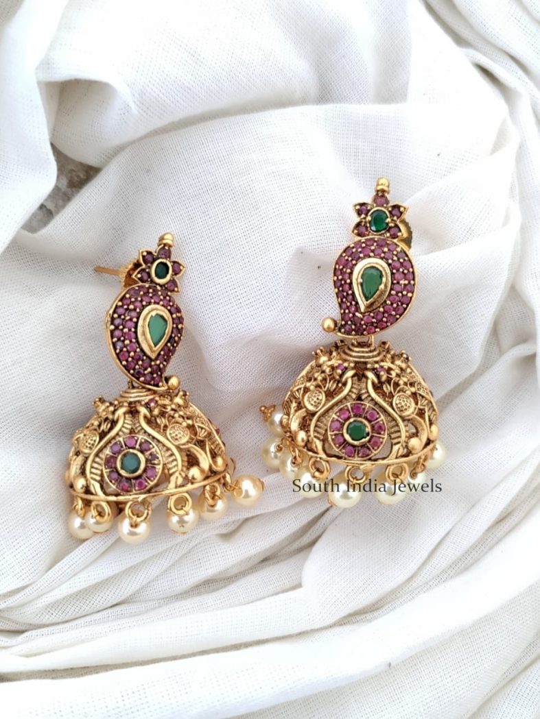 Beautiful Mango Design Jhumkas