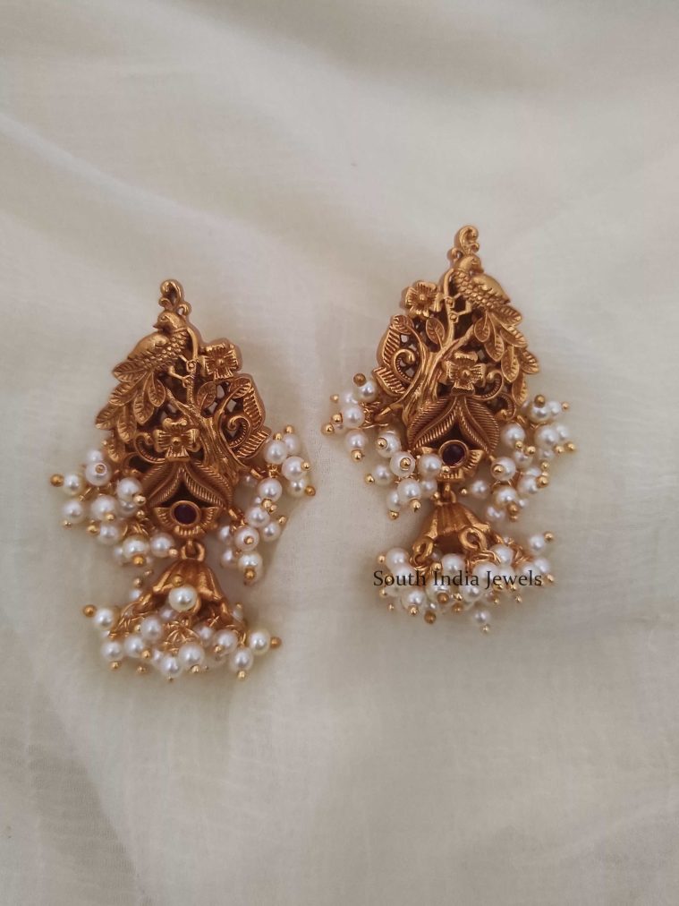 Beautiful Peacock Feather Earrings