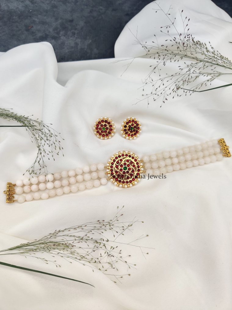 Beautiful White Beads Kemp Choker