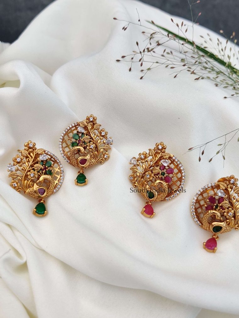 Classic Peacock Design Earrings