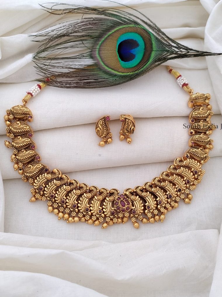 Classic Peacock Nakshi Necklace