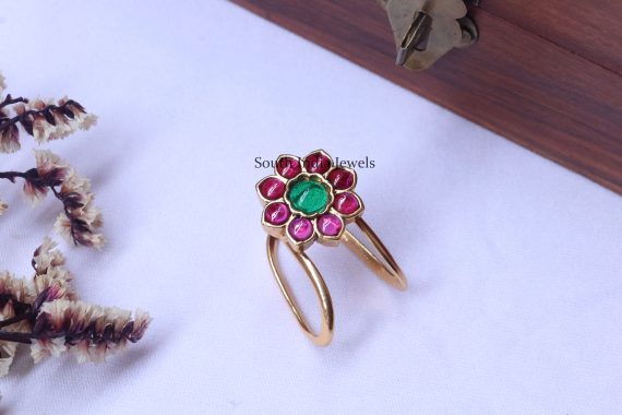 Cute Floral Finger Ring (3)