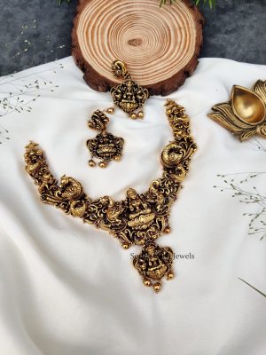 Elegant 3D Nakshi Lakshmi Necklace