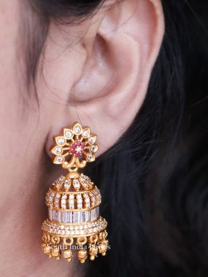 Elegant Floral Jhumkas