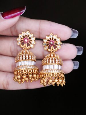 Elegant Floral Jhumkas